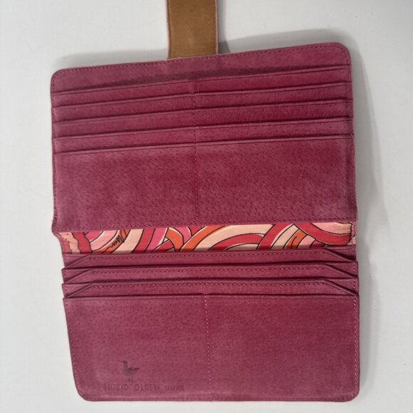 Sigrid Olsen Wallet Tan Leather Clutch Zip Pocket Cards Holder Money Pouch Lined - Picture 3 of 12